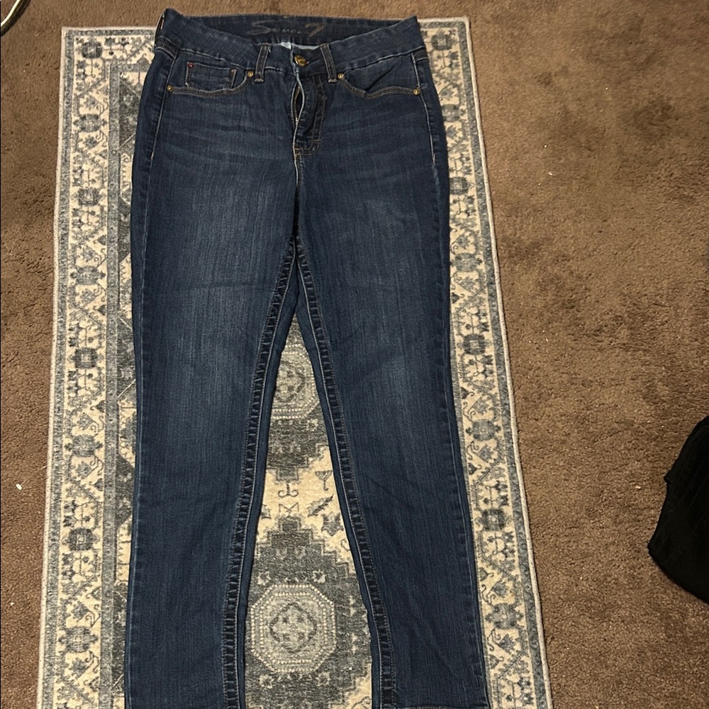 Seven7 Dark Blue Women's Skinny Jeans